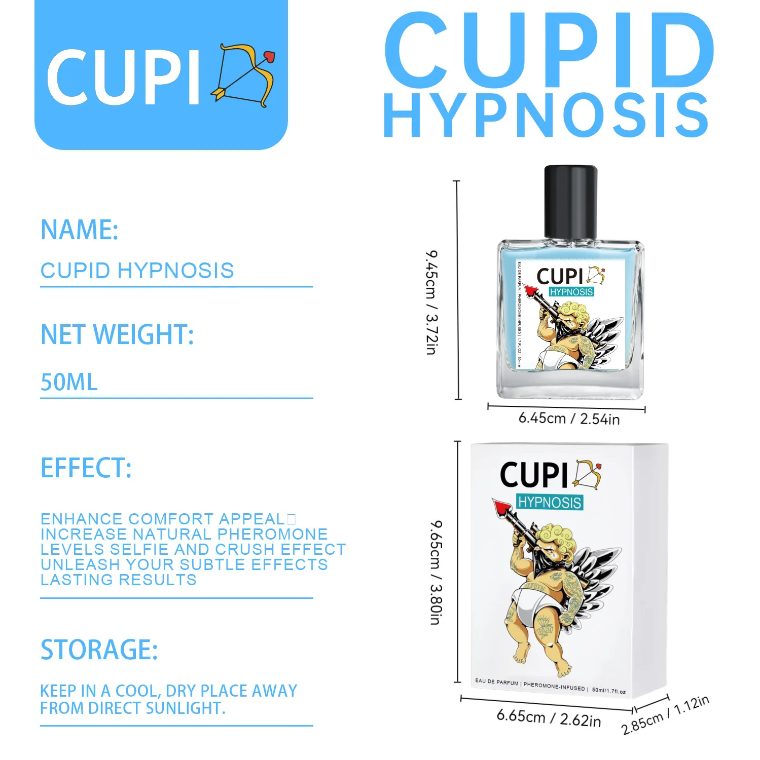 Cupid Pheromone Hypnosis Eau De Toilette Long Lasting Fragrance_voghion.com