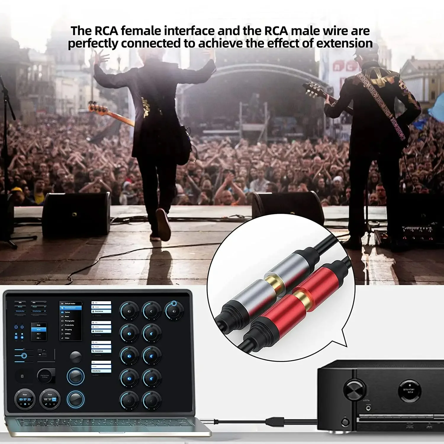 Premium Stereo Audio Splitter Cable - 3.5mm to Dual RCA for Enhanced Sound Quality