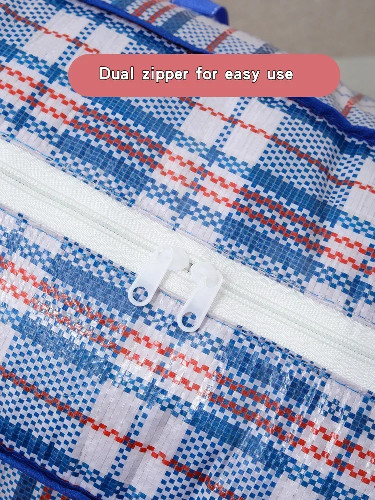 Storage bag 1PC foldable moving bag Large capacity woven bag snakeskin Waterproof portable mobile