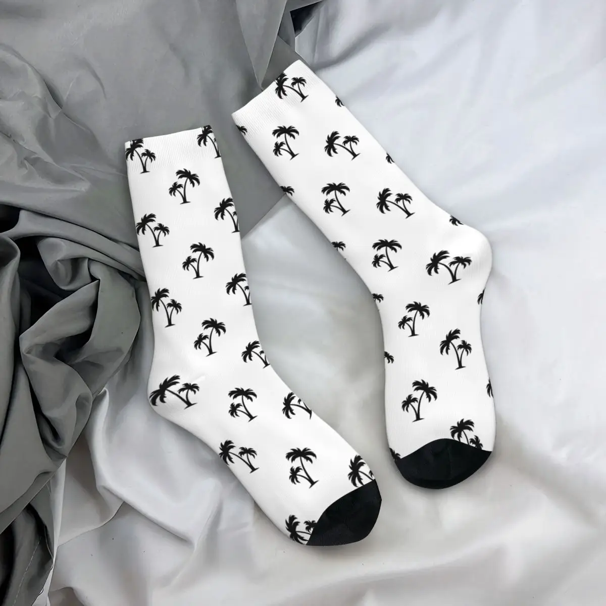 

Autumn Winter Harajuku Unisex Tropical Palm Trees Socks Breathable Crew Socks