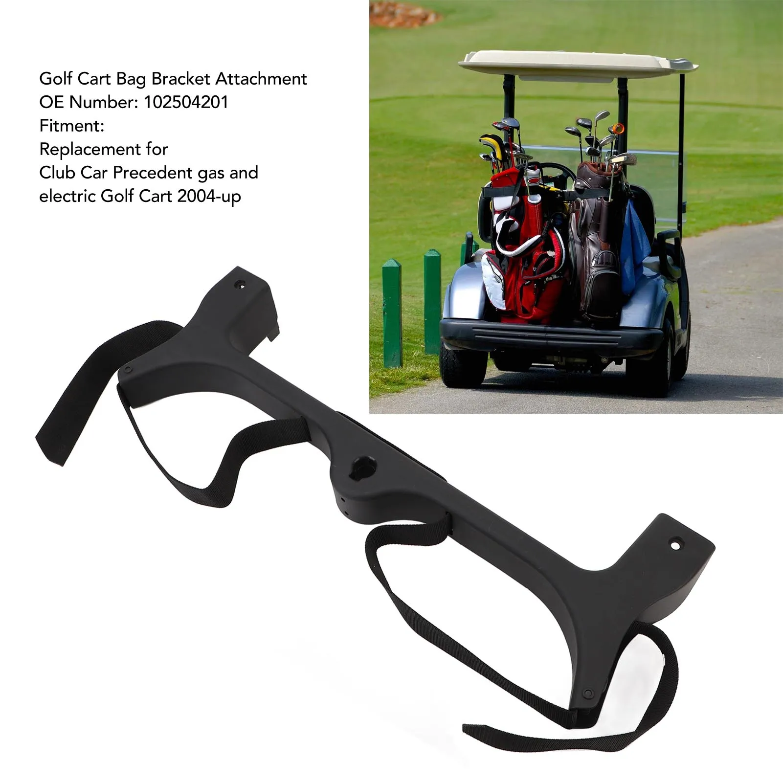Club Car Rear Seat Bag Holder 102504201 Golf Bag Storage Bracket Replacement For Club Car Precedent 2004 and Later