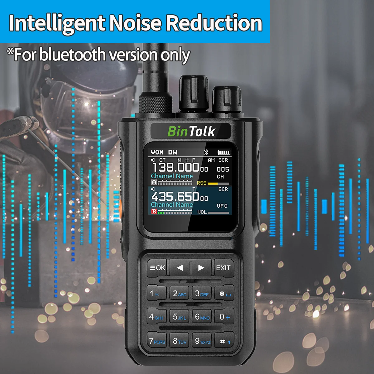 BinTolk BT8000 Walkie Talkie 8W Full Band Bluetooth Programme Noise Reduction Type-c Charger Portable AM FM Communication Radio 4