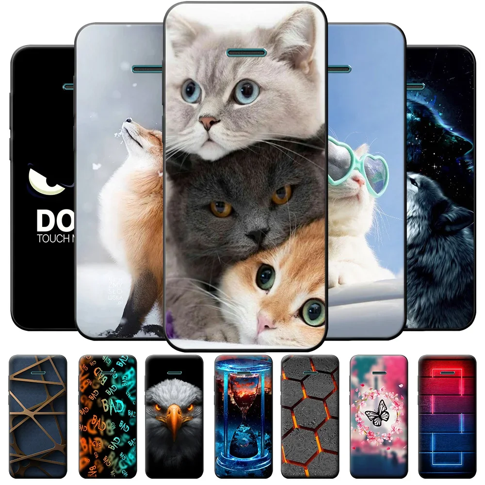 Patterned Silicone Soft TPU Back Cover - Protective Case s Coque Capa