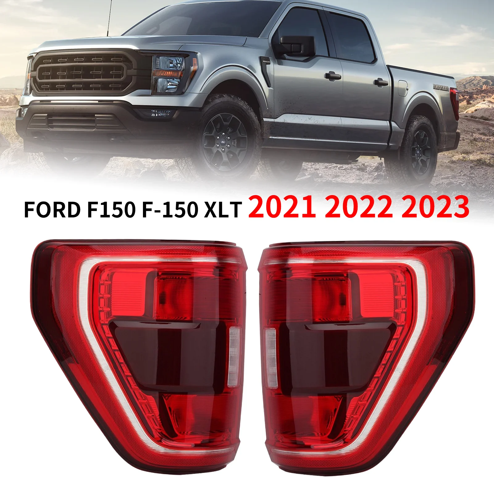 

Left/right Driver Tail Light Lamp Brake W/Blind Spot For Ford F-150 XLT 2021 2022 2023