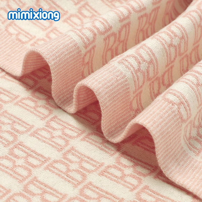 Baby Cotton Blankets for Newborn Boys Girls Knit Stroller Bassinet Swaddle Wrap Quilts 100*80cm Infant Receiving Mat Accessories