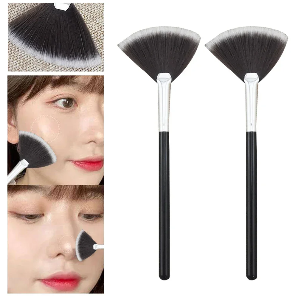Multifunction Highlighter Brush Fan Makeup Brush Soft Bristles Women Beauty Tool Professional Loose Powder Brushes makeup brush set makeup brush makeup tool set makeup tool