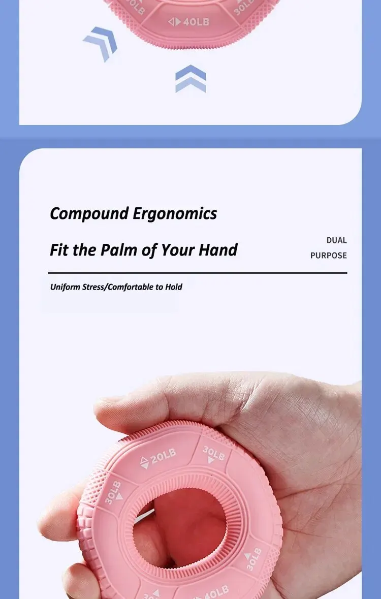 Description Picture 4 of itemSilicone Star Anise Grip Ring Grip Tire Texture Fitness Finger Wrist Relaxation Relaxation Training Equipment