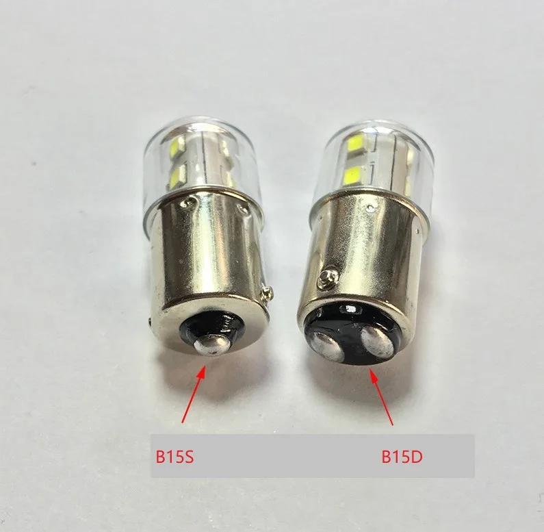 10PCS E14 B15D LED Indicator Lamp Bulb 3W 12V 24V 110V 220V B15S Single  Double Contact Machine Tool Alarm Light - AliExpress