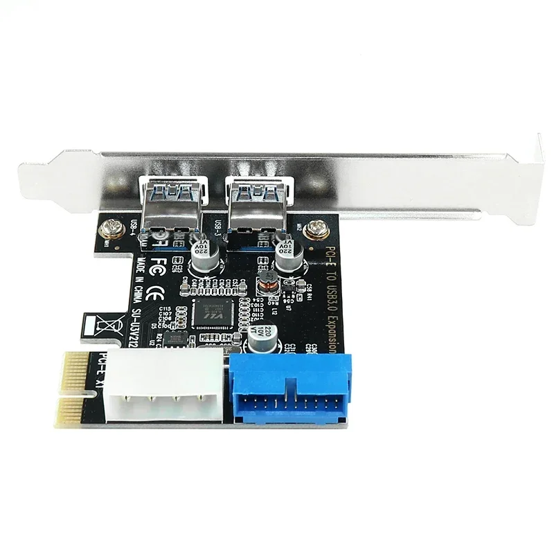 Adattatore per scheda di espansione PCI-E USB 3.0 ORICO scheda adattatore Controller HUB USB 3.0 PCI-E con alimentatore a 15pin scheda di estensione PCI-E  7