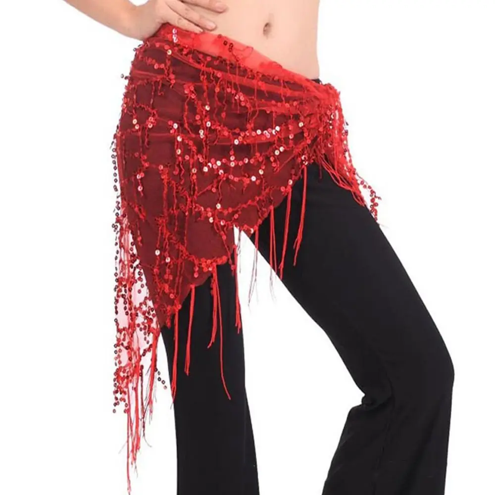 Bauchtanz Kostüme Pailletten Quaste Bauchtanz Hüfttuch für Frauen Thailand/Indien/Arabischer Tanzrock Taillengürtel – Detail 6
