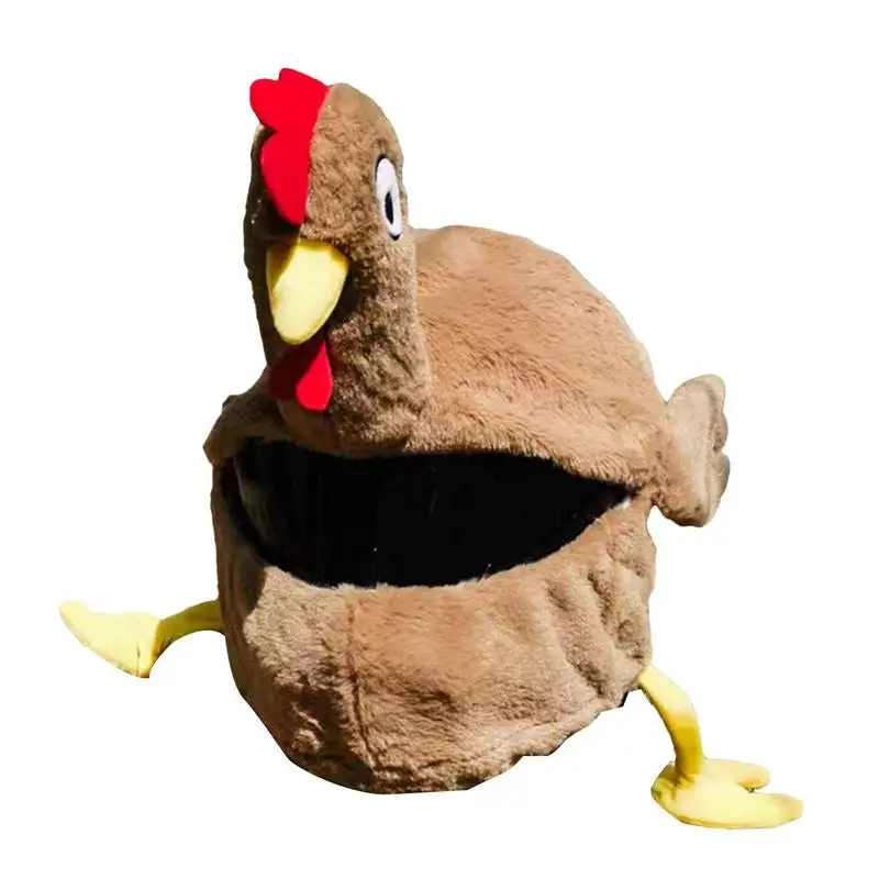 

Plush Head Cover Cute Headcover Turkey Soft Plush Universal Bright Colors Comfortable Safe Cartoon Headcover For Bikes Motor