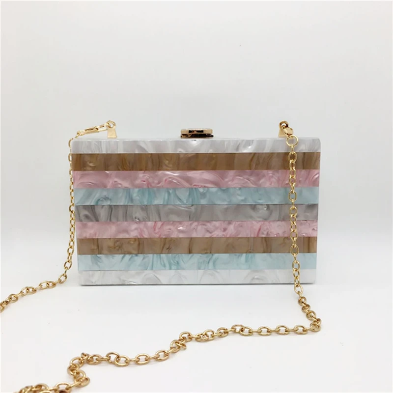 

Women Acrylic Evening Clutch Purses Multicolor Purse Handbag for Wedding Cocktail Party Prom