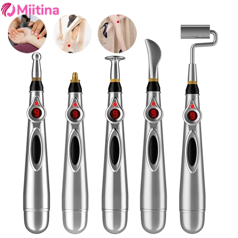Electronic Acupuncture Pen Acupuncture Point Pen Therapy Electronic Energy Pain Relief Laser Head Back Neck Leg Body Massage