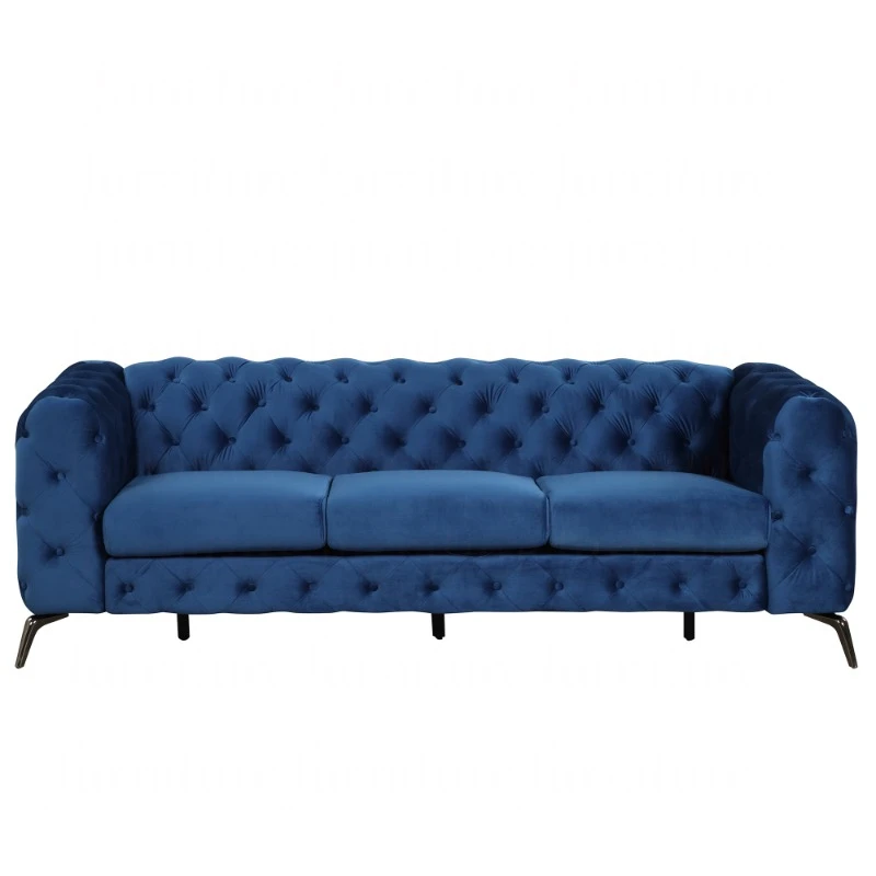 

Recliner Designer Blue Sofa Modern Couch Velvet Upholstered 3 Seater Sofa Apartment Living Room Stuff Transforming Furniture
