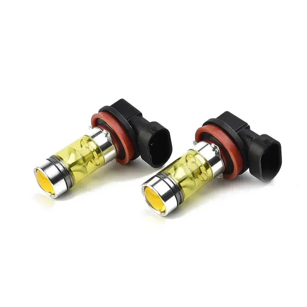 자동차 안개등 전구, 노란색 LED 자동 램프, 매우 밝은 DRL, H11, H8, 4300K, 100W, 1500LM, 99 2 개