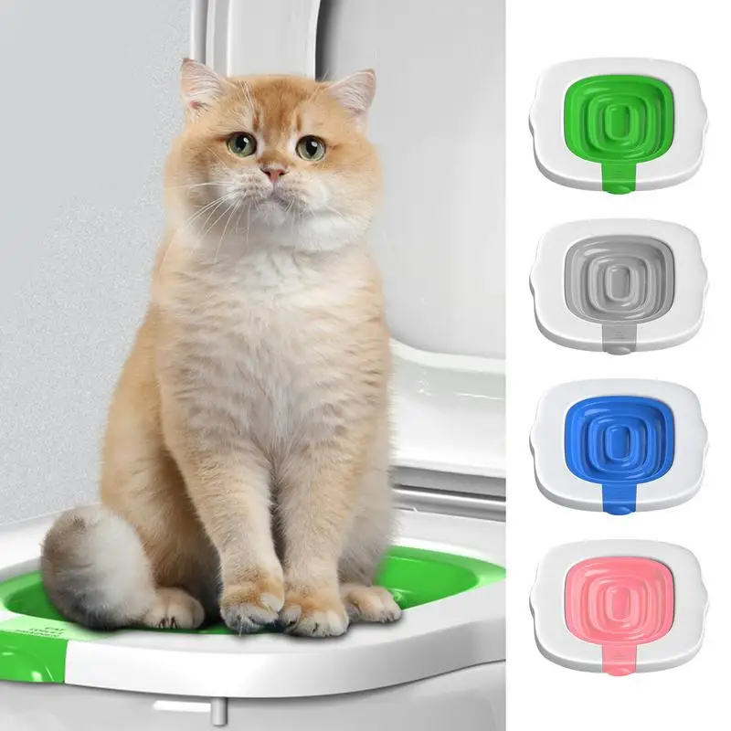 

Cat Toilet Training Cat Toilet Training Kit Reusable Puppy Cat Litter Mat Cat Toilet Trainer Toilet Pets Cleaning Cats Training