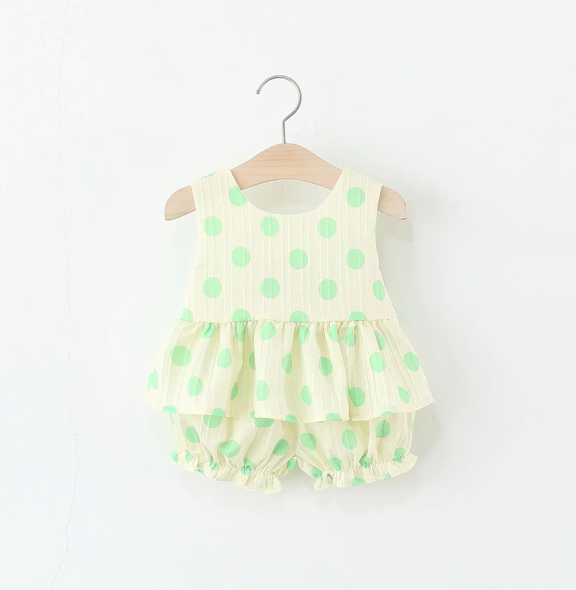 Summer Baby Girls Dot Print Vest and Shorts Set