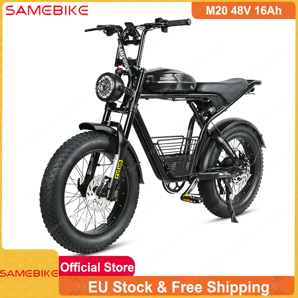 Eu Stock Samebike M20 48V 16Ah 1000W Motore Bici Elettrica Velocità Massima 45 Km/H 20*4 Pollici Fat Tire Samebike M20 M20-I-Ft Moto