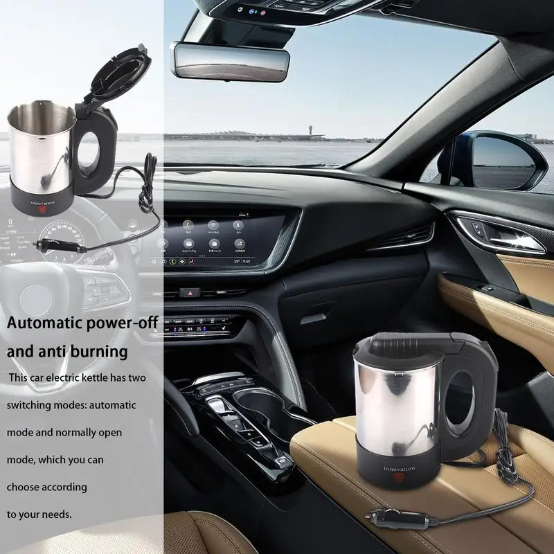 Tazza Termica Elettrica USB 12V per Auto in Acciaio Inox Doppio, Tazza Riscaldante con Isolamento e Ricarica