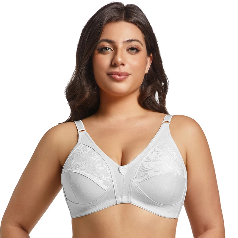 Plus Size Lace Bras For Women Sexy Brassiere Thin Wireless Lingerire Comfortable Underwear