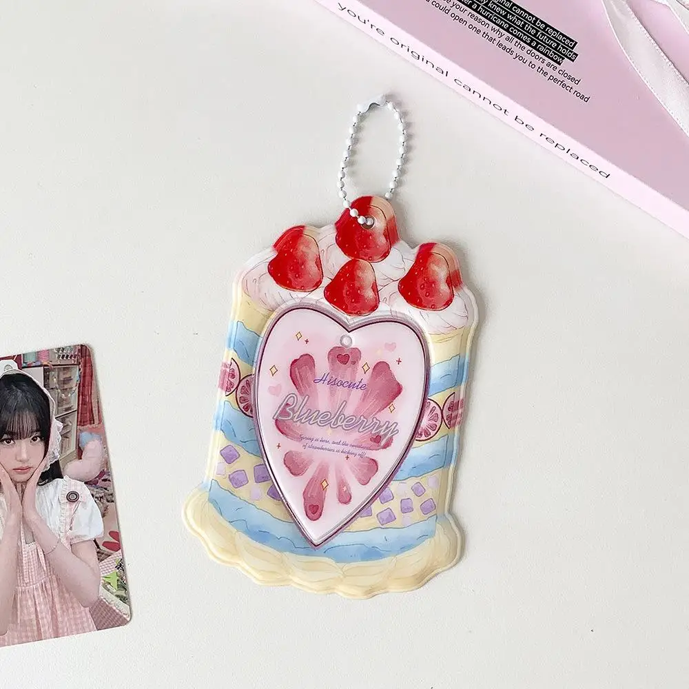 Vintage Cartoon Phone Photocard Holder with Hanging Chain