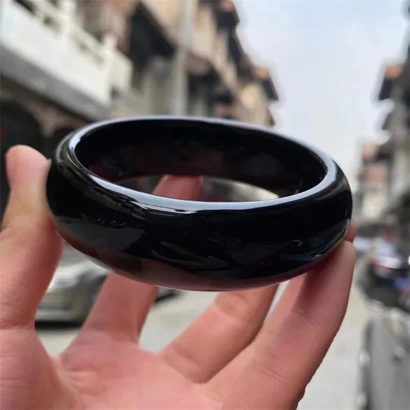 

Mai Chuang/ Jade Agate Black Fashion Bangles Bracelet Personality Charm Jewelry Exquisite Personality Men And Women Couple Gift