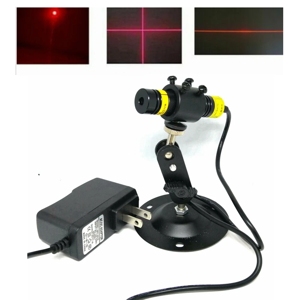 16X68mm Focusable 650nm 10/50/100/150/200/250mw Red Dot/Line/Cross Laser Diode Locator Module W/ Adapter & Holder 650nm 50mw 16x68mm 5v red laser cross locator module original mitsubishi diode