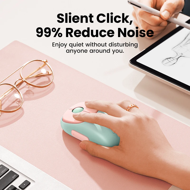 UGREEN Wireless Mouse Bluetooth 5.0 2.4G Rechargeable Mouse 4000 DPI Charging Bluetooth Mouse For MacBook iPad Tablet Laptop