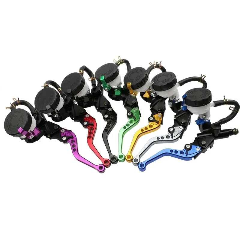 for Yamaha Kawasaki 7/8" 22mm Handlebar Motorcycle Universal CNC Motorcycle Adjustable Clutch Brake Master Cylinder Reservoir Le