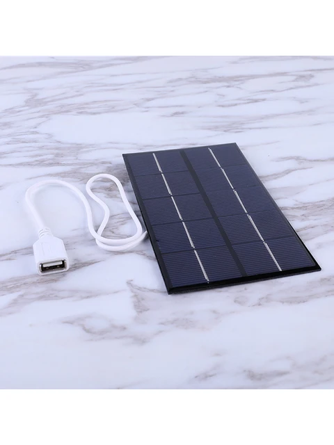 5W 5V Solar Charging Panel Polysilicon USB Solar Panel Charger Photovoltaic Cells for 3-5V Battery/Phone Charging 5