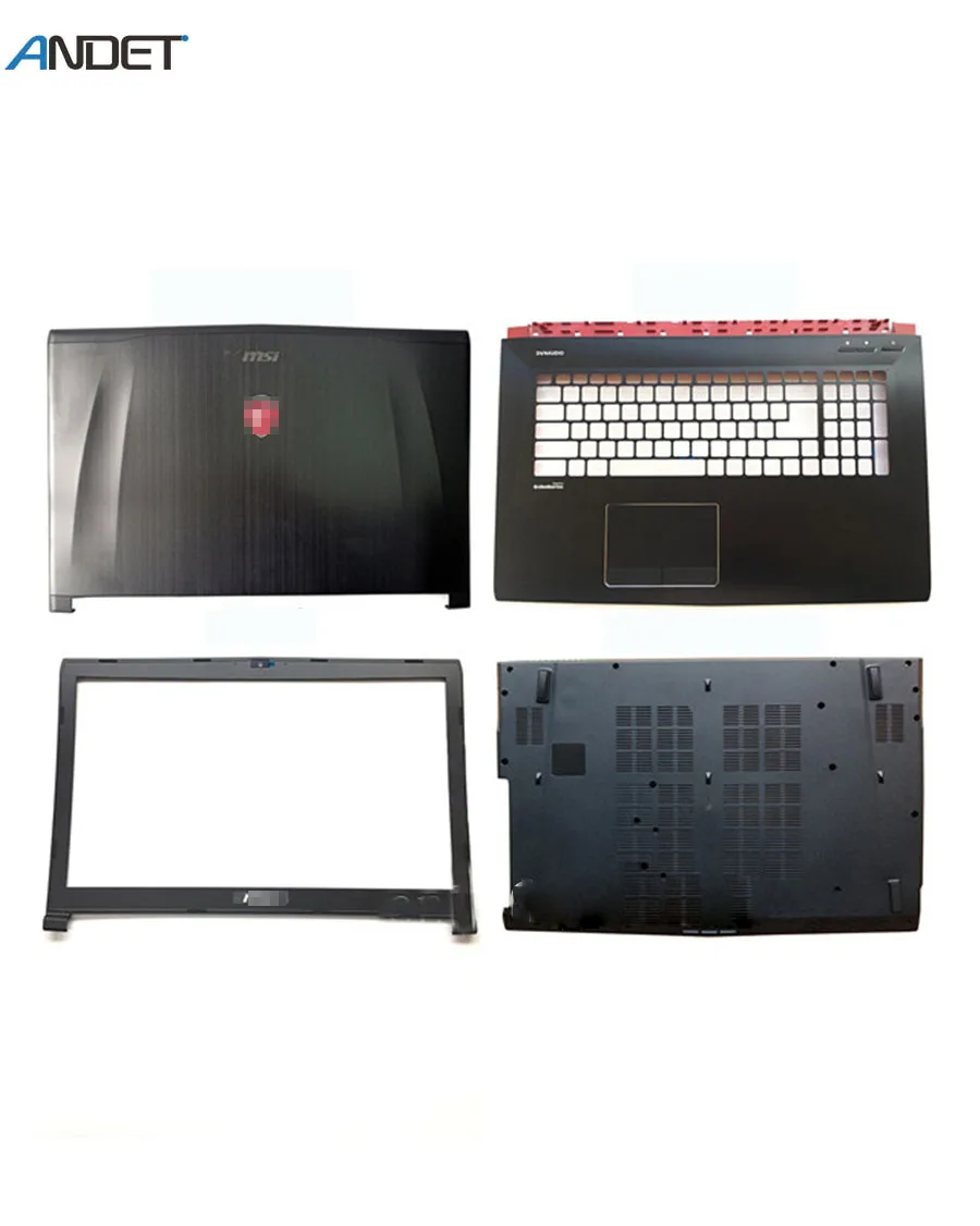 

NEW Laptop LCD Back Cover/Front Bezel/Hinges/Palmrest/Bottom Case For MSI GE72 GE72VR MS-1794 MS-1791 7RF Series Top Case