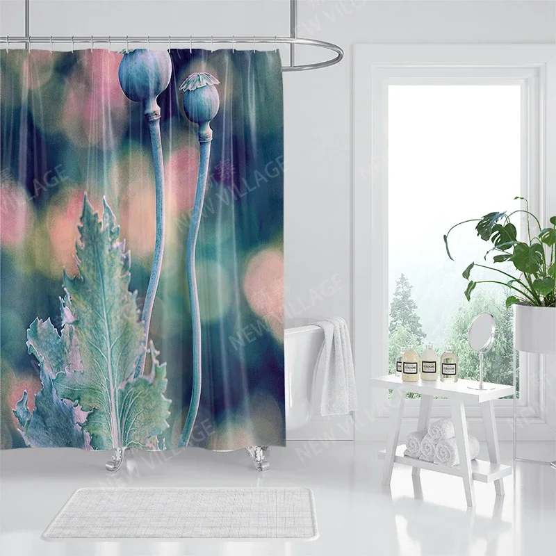 Waterproof fabric shower curtains Bathroom curtain accessories Bath curtain for shower 180x200cm 240*200 plant boho decoration 6