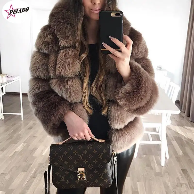 

PULABO Style Real Fur Coat 100% Natural Fur Jacket Female Winter Warm Leather Fox Fur Coat High Quality Fur Vest