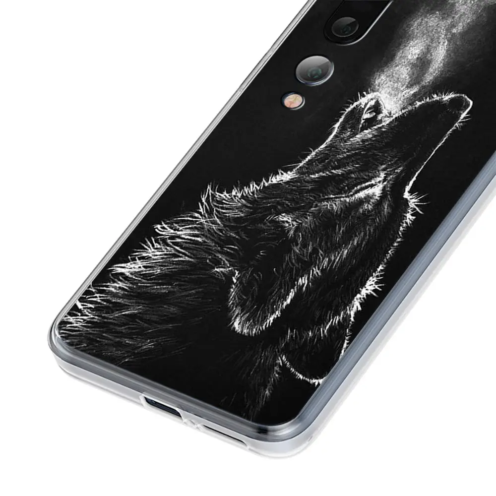 Wolf Design Soft Clear Phone Case