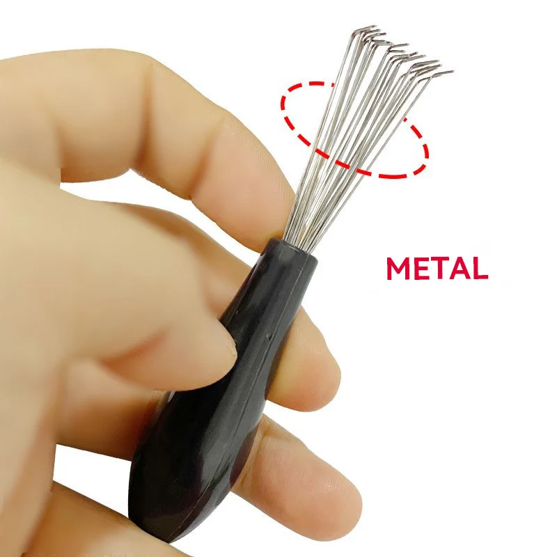 Dual-Purpose Hairbrush Cleaning Tool with Ergonomic Handle