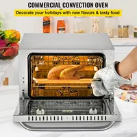 Convection Oven, 21L/19Qt, Quarter-Size Conventional Oven  , 1440W 3-Tier Toaster w/Front Glass Door, 2