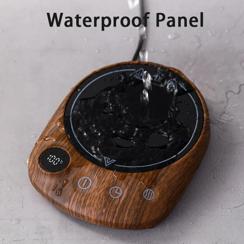 Heating Coaster Coffee Heater Electric Beverage Heating Plate 200W Smart Milk Tea Coffee Cup Mug Warmer for Desk 5 Temperatures with Timer Automatic Shut Off