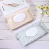 EVA Baby Wet Wipe Pouch Portable Wipes Holder Case Flip Cover Snap-Strap Reusable Refillable Cosmetic Pouch Useful Tissue Box 1