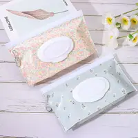 EVA Baby Wet Wipe Pouch Portable Wipes Holder Case Flip Cover Snap-Strap Reusable Refillable Cosmetic Pouch Useful Tissue Box 1