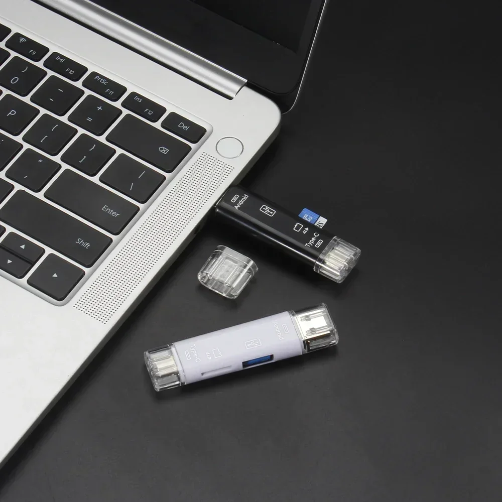6 in 1 다기능 카드 리더기 외장 스토리지 블랙 스트레치 메모리 스틱 USB 3.0 미니 메모리 카드 또는 5 in 1 카드 리더기