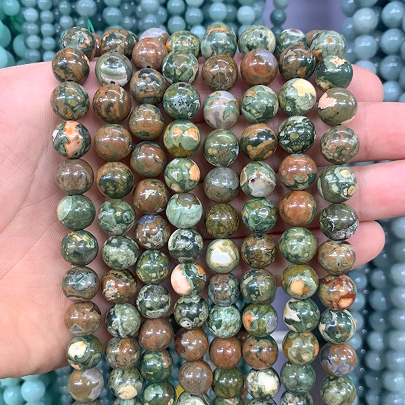 

Natural Stone Old KAMBABA Jaspers Round Beads for Jewelry Making Diy Accessories Bracelet Necklace 4/6/8/10/12mm15" wholesales