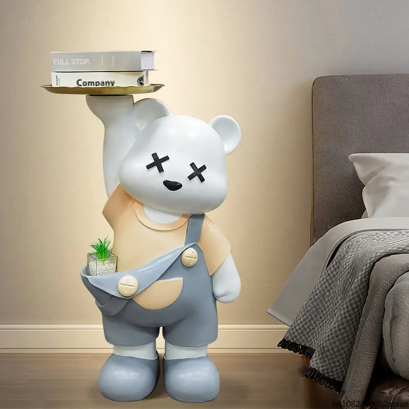 Light Luxury Violent Bear Large Floor-standing Ornament, Piggy Bank Tray Bear Decoration, Home Furniture Housewarming Gift 3
