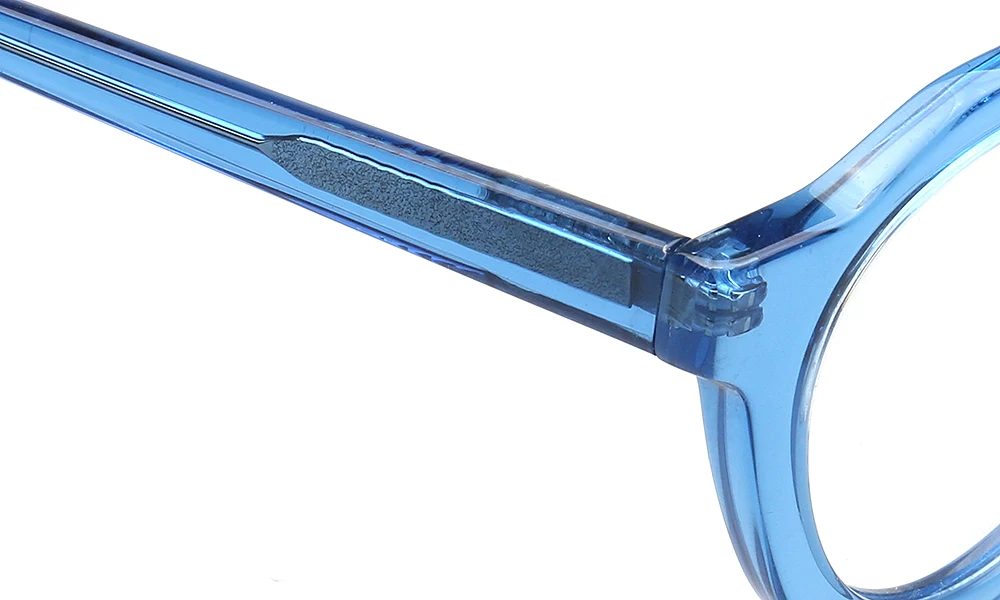 Blaue Brille optischer Rahmen Vollrand Brille Mode Myopie Brille runde geformte hohe Dioptrien geeignet große Nase 26mm breit – Detail 12