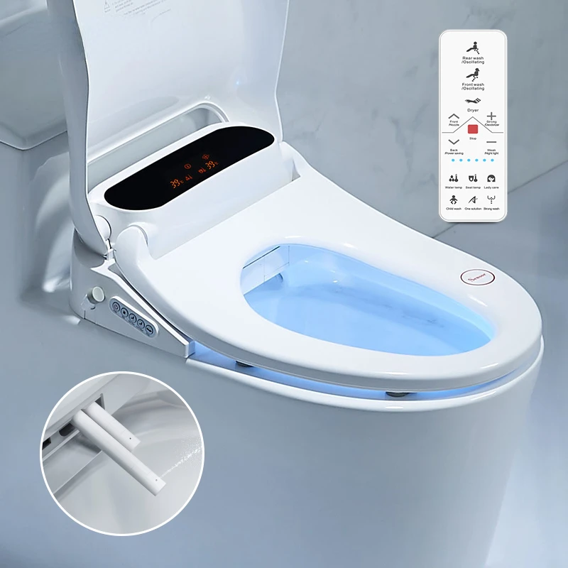 ElectronicBidetHeatedSeatSmartToiletSeatAirDryingDoubleNozzle