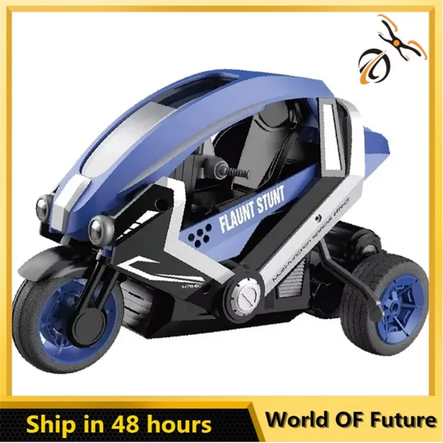 RC Motorcycle 1:8 Scale 2.4GHz 3 Wheels Off-Road Vehicle ATV With LED Headlights Remote Control Drift Car motos Toys Kids Gift