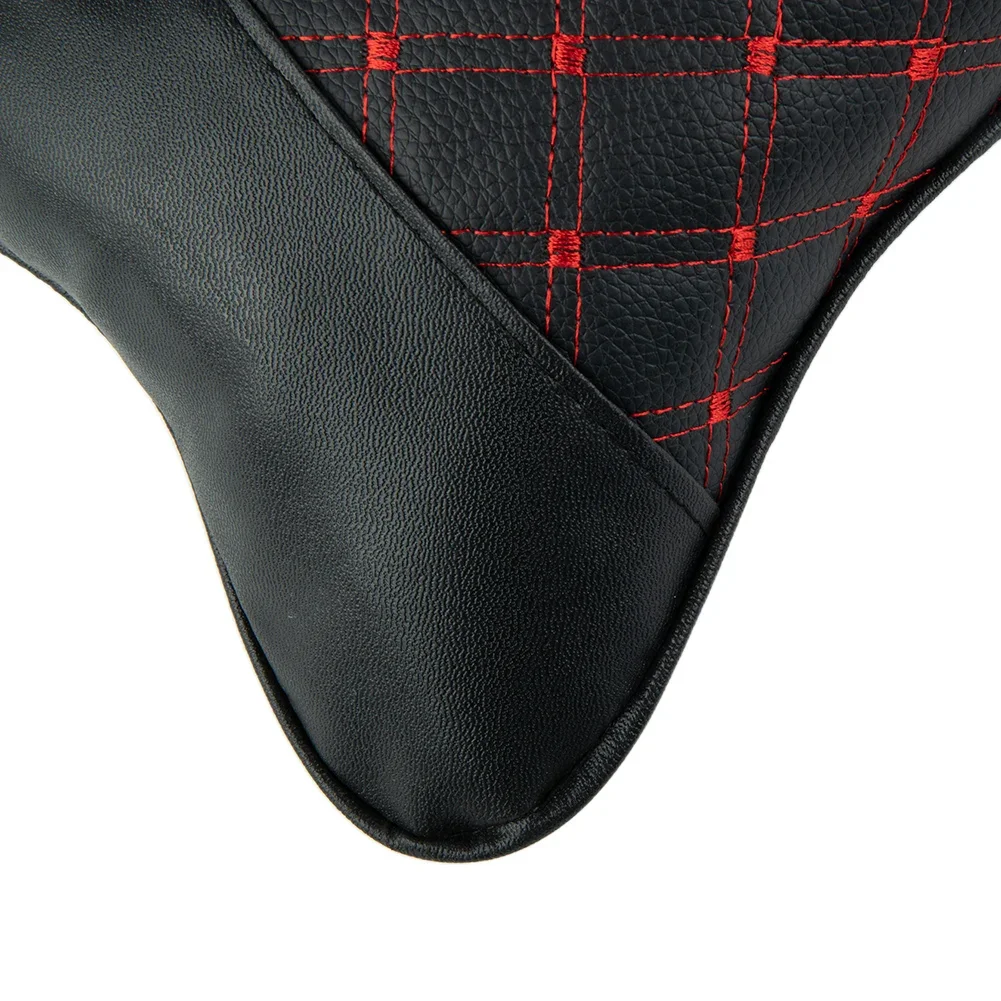 Universal Leather Car Headrest Neck Support Pillow Cushion Pad For Four Seasons Adjustable Car Pillow Neck Rest Cushion Car Pillow Car Headrest Memory Foam Pillow Car Neck Pillow
