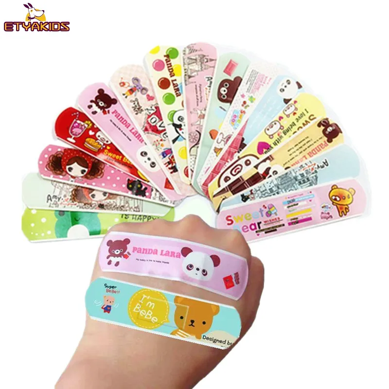 

100pcs/lot Cartoon Children Band Aid Breathable PE Skin Patch for Kids Baby Toddler Wound Dressing Heal Tape Adhesive Bandage