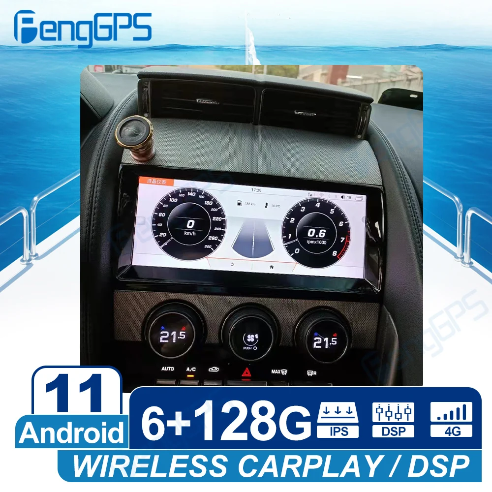 

Android 11 6 ГБ + 128 ГБ для Jaguar F-type 2013 - 2019 GPS-навигация Радио Видео мультимедийный плеер Авто Стерео головное устройство DSP Carplay