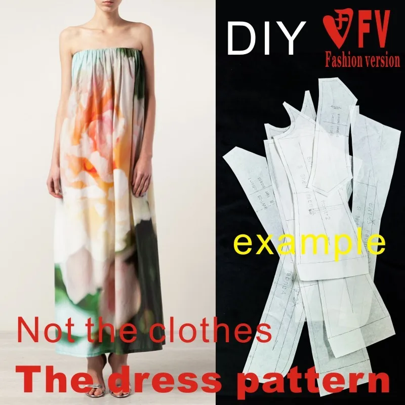 Clothing DIY The dress Dresses Sewing Pattern cutting drawing Women's Dress Sewing Template BLQ-41