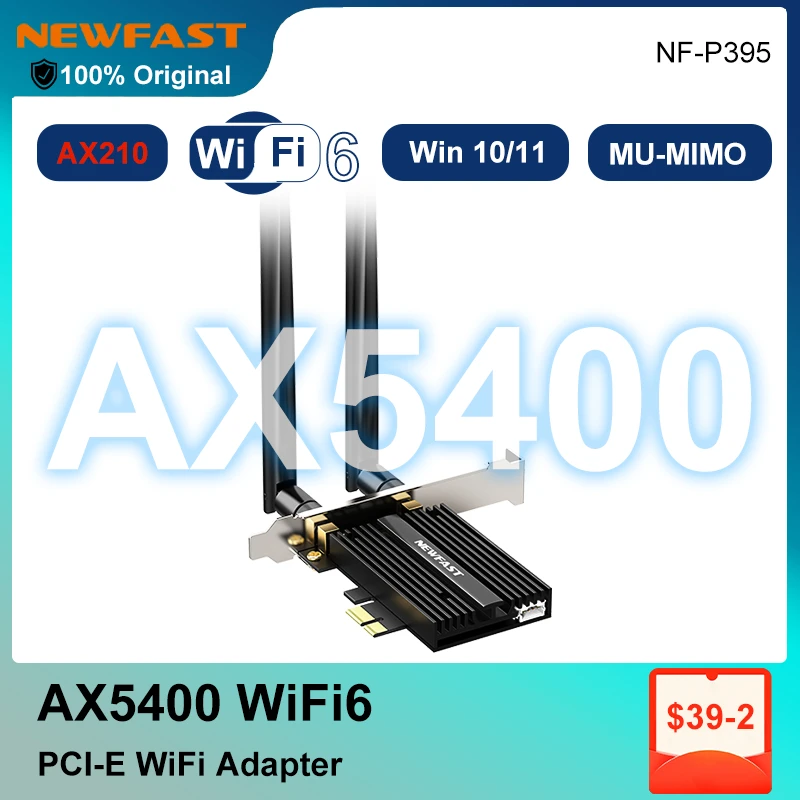 AX5400 Wi-Fi 6E сетевая карта 2,4G/5G/6 ГГц беспроводной PCI-e адаптер для Intel AX210 NGW 802.11ax BT5.2 PCI Express карта для настольного компьютера